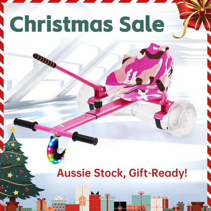 RIDEO Hoverboard Go-Kart Universal Adjustable Hoverboard Attachment A4 Pink RIDEO ANZ