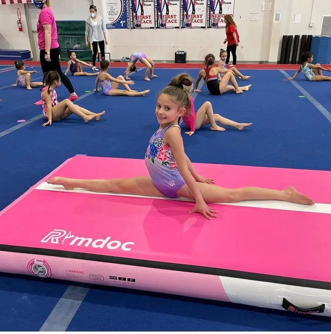 Rimdoc Premium Inflatable Air Track Gymnastics Tumbling Mat 20cm Home Incl. Electric Pump, Bag - RIDEO