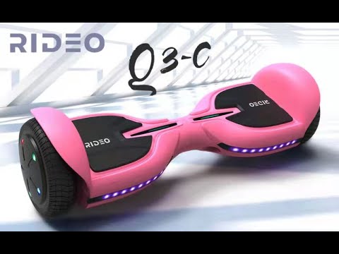 A video showing a father and daughter playing with a RIDEO Q3-C hoverboard in their backyard and home.